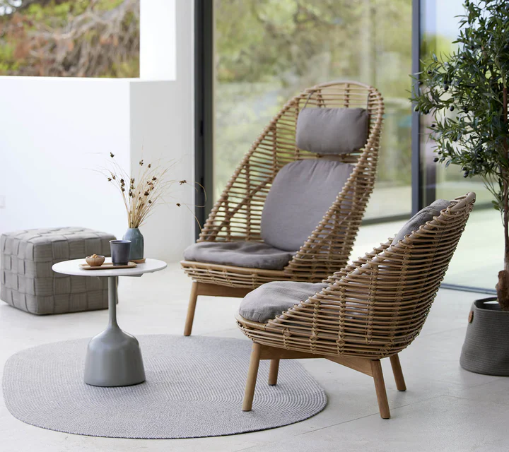 Cane-line Hive Highback Chair with Teak Legs - Image 4