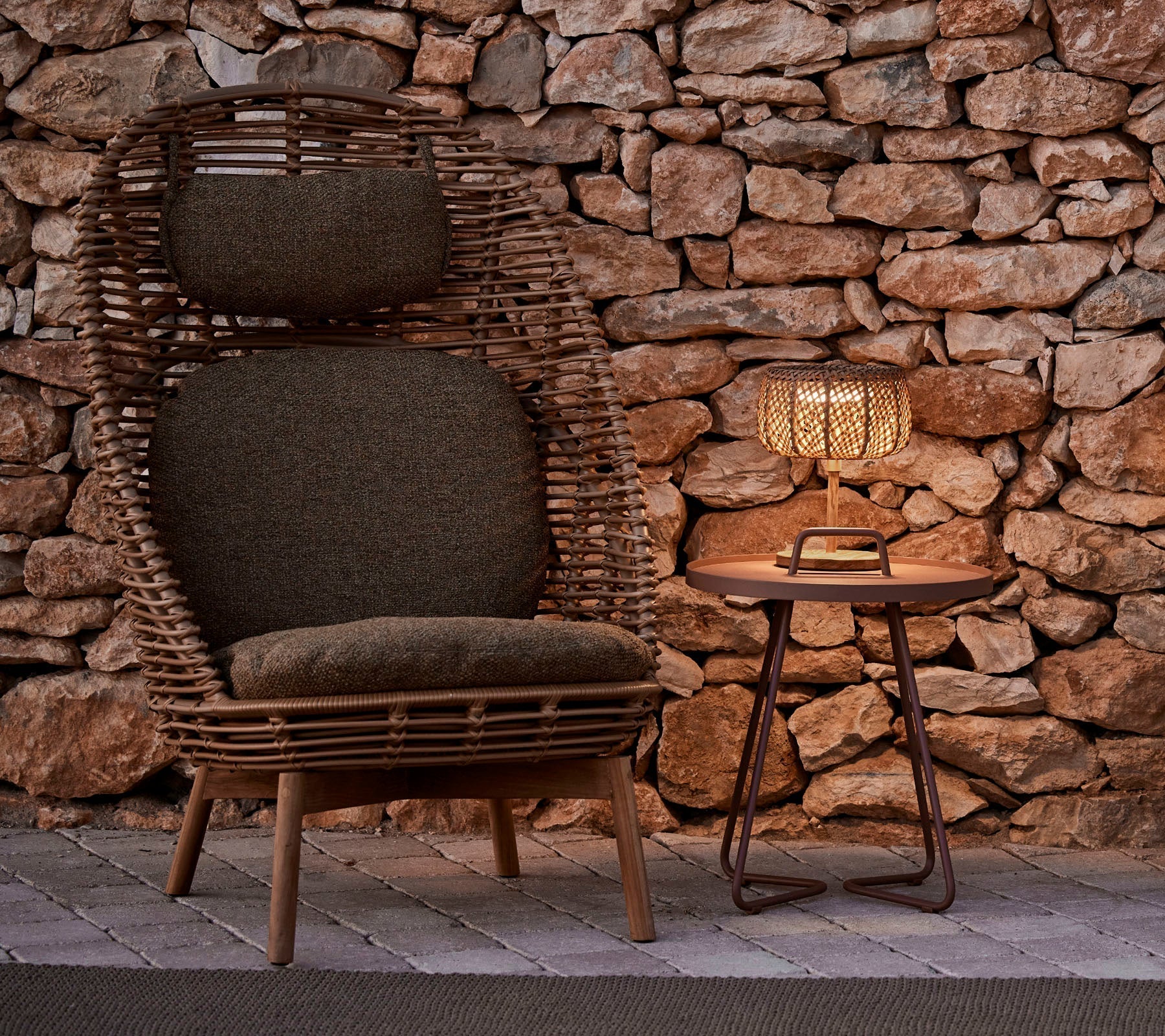 Cane-line Hive Highback Chair with Teak Legs - Image 5