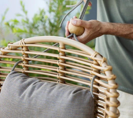 Cane-line Hive Highback Chair with Teak Legs - Image 9