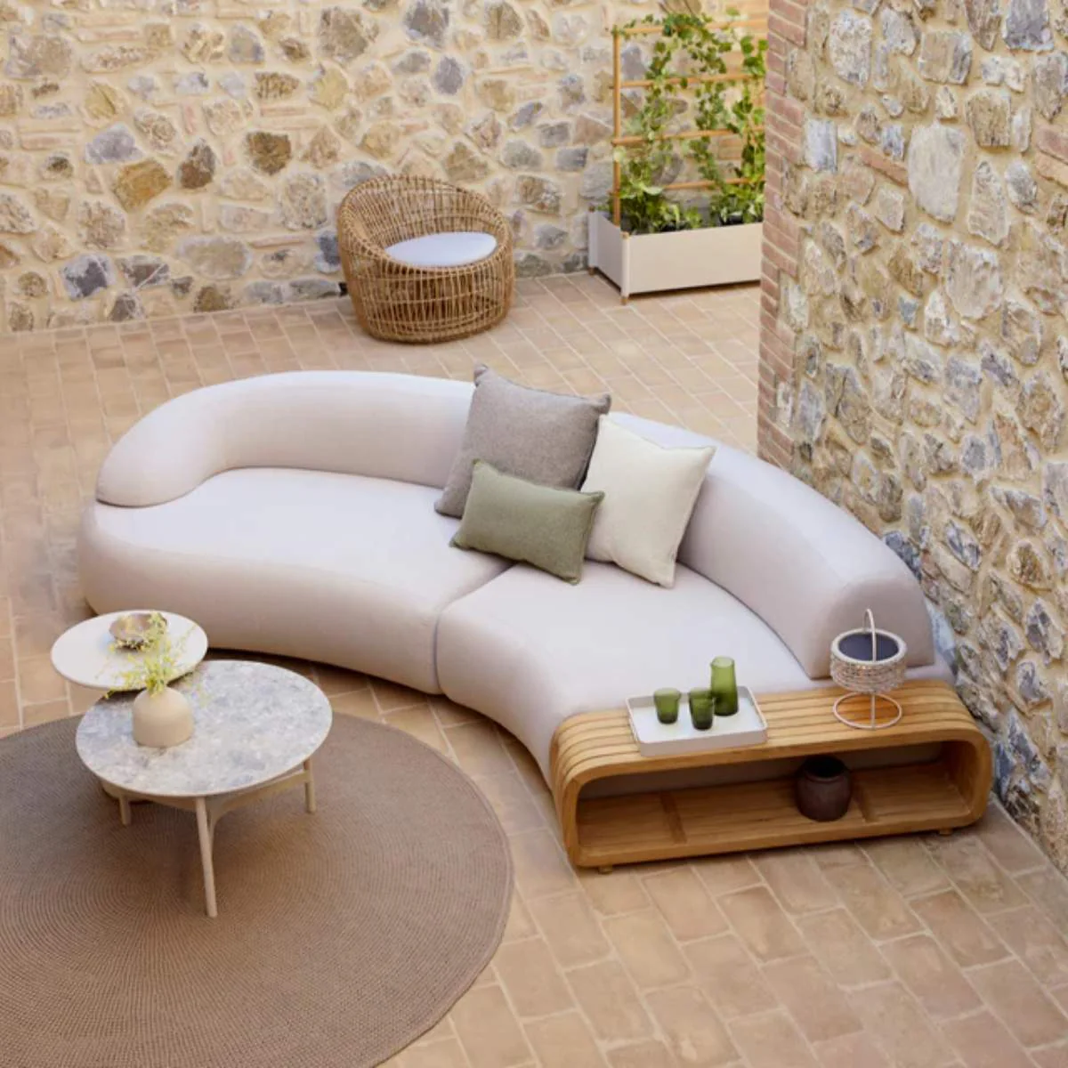 Cane-line Mellow Sofa Module/Coffee Table - Image 2