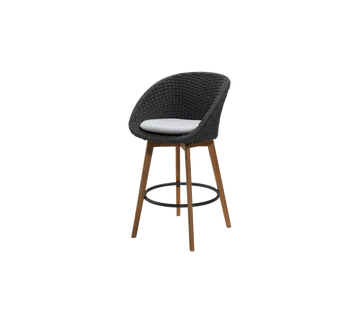 Cane-line Peacock Bar Chair with Teak Legs - Image 7
