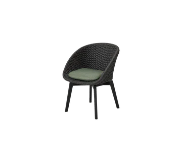 Cane-line Peacock Chair with Black Aluminium Legs - Image 4