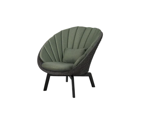Cane-line Peacock Lounge Chair with Black Aluminium Legs - Image 5