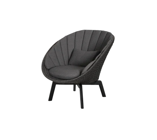 Cane-line Peacock Lounge Chair with Black Aluminium Legs - Image 6