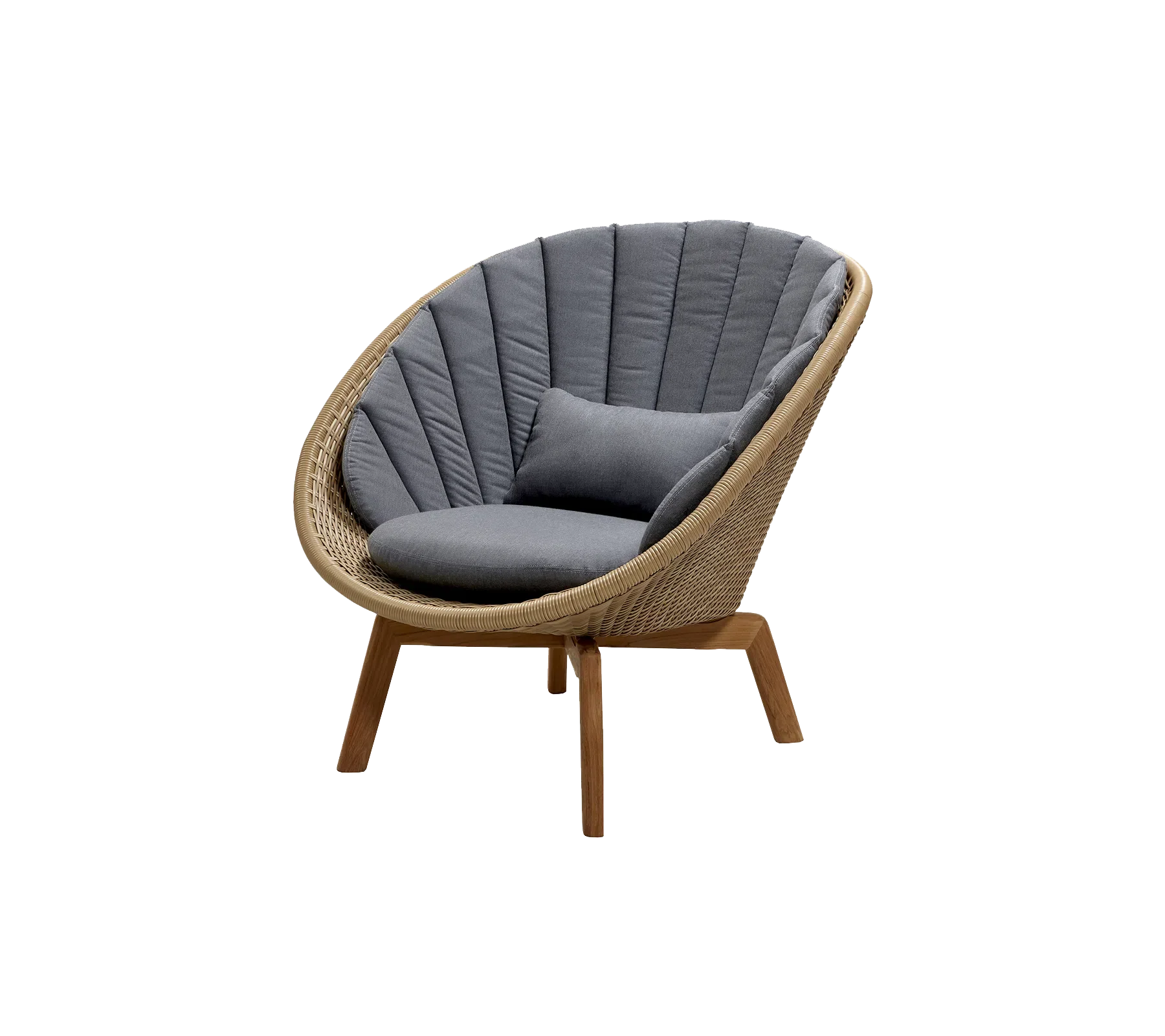 Cane-line Peacock Lounge Chair with Teak Legs