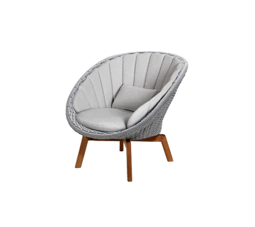 Cane-line Peacock Lounge Chair with Teak Legs - Image 35