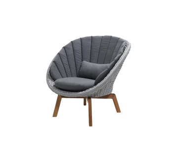 Cane-line Peacock Lounge Chair with Teak Legs - Image 36