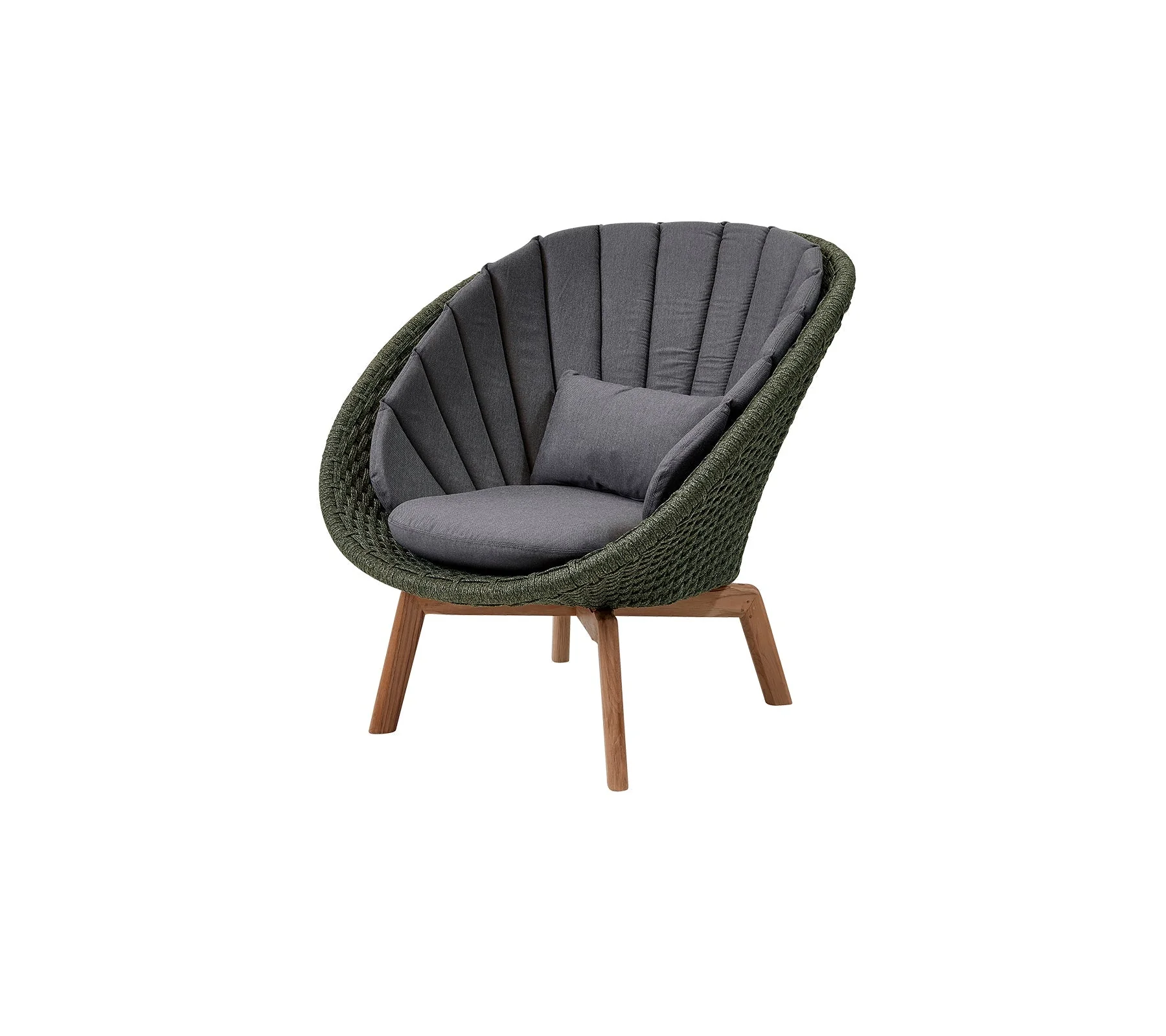 Cane-line Peacock Lounge Chair with Teak Legs - Image 6