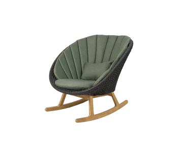 Cane-line Peacock Rocking Chair with Teak Legs - Image 3
