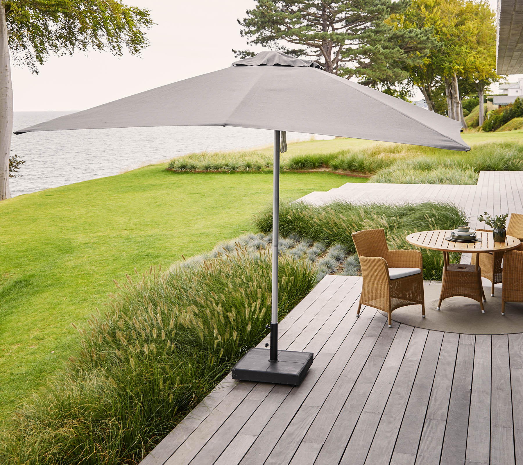 Cane-line Shadow Parasol with Pulley System, 3X3 M - Image 2
