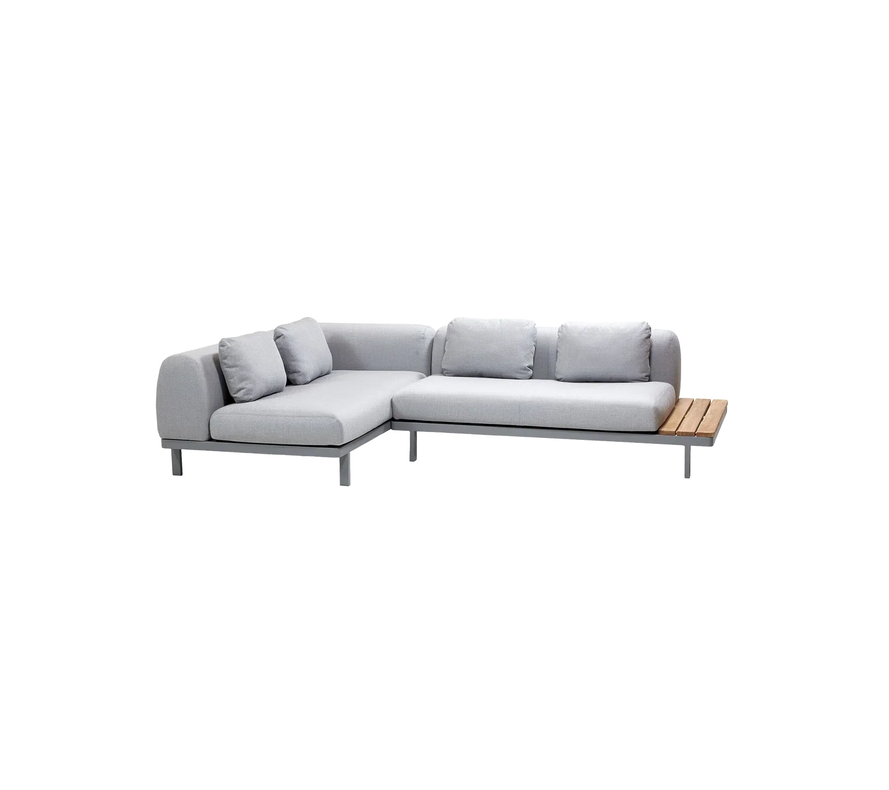 Cane-line Space Compact 2-Module Corner Sofa with Side Table - Image 2
