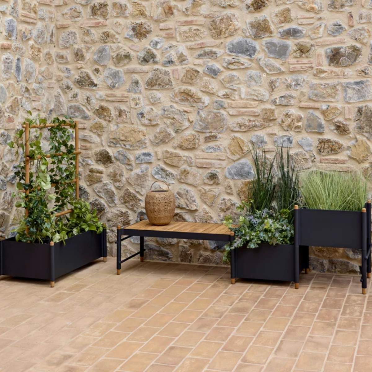 Cane-line Sticks Bench W/Planter - Image 4