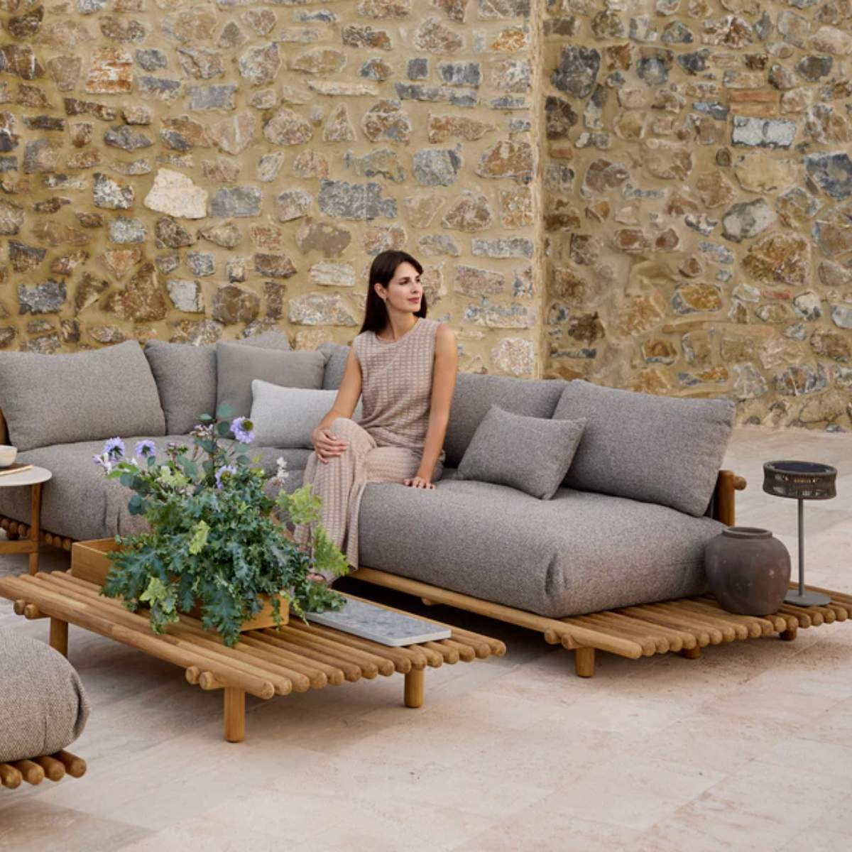 Cane-line Sticks Platform, Corner Sofa - Image 15