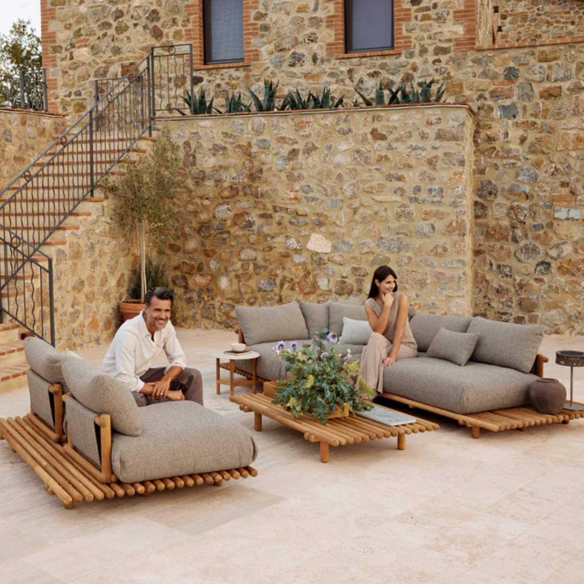 Cane-line Sticks Platform, Corner Sofa - Image 17