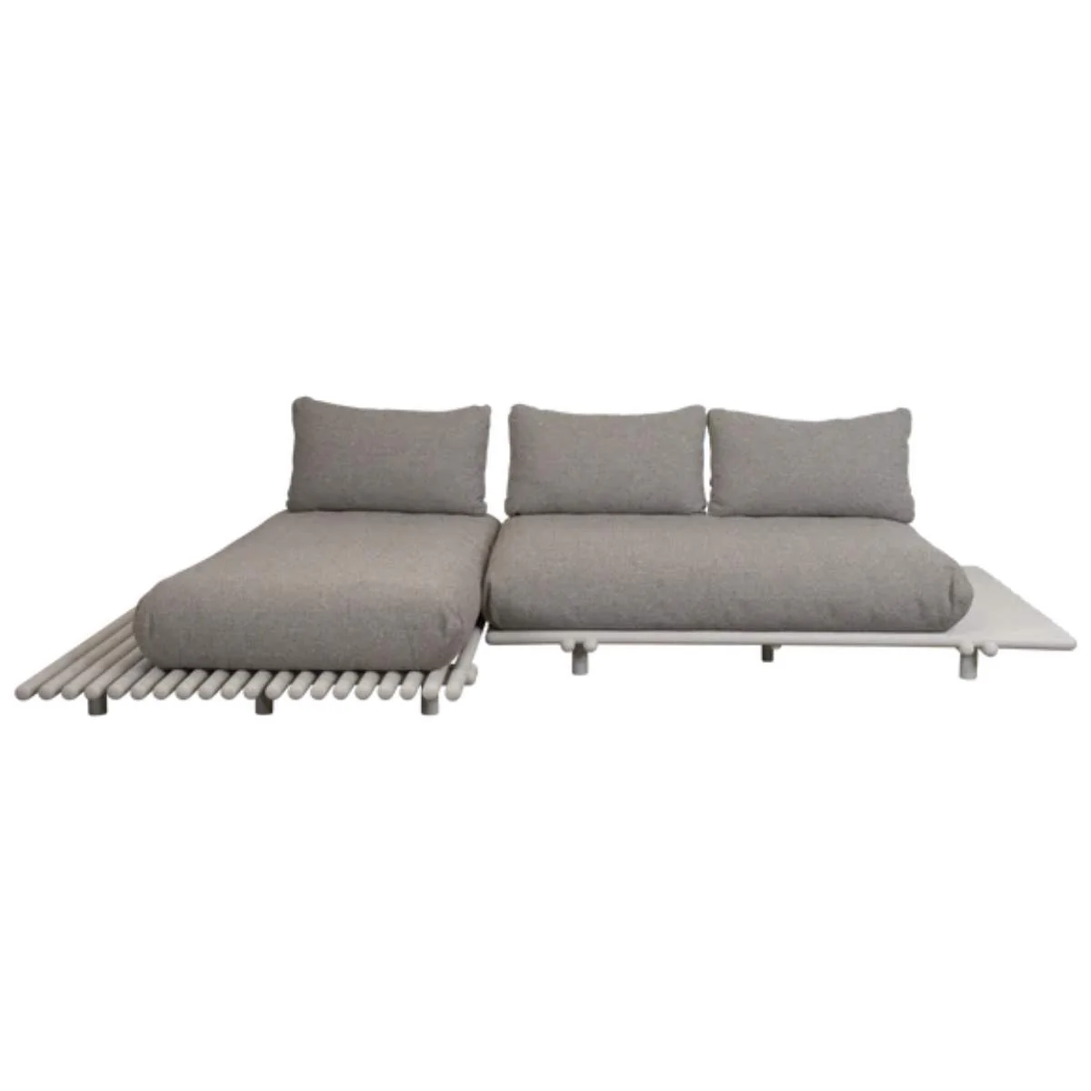 Cane-line Sticks Platform, Sofa w/ Chaise Lounge - Image 9