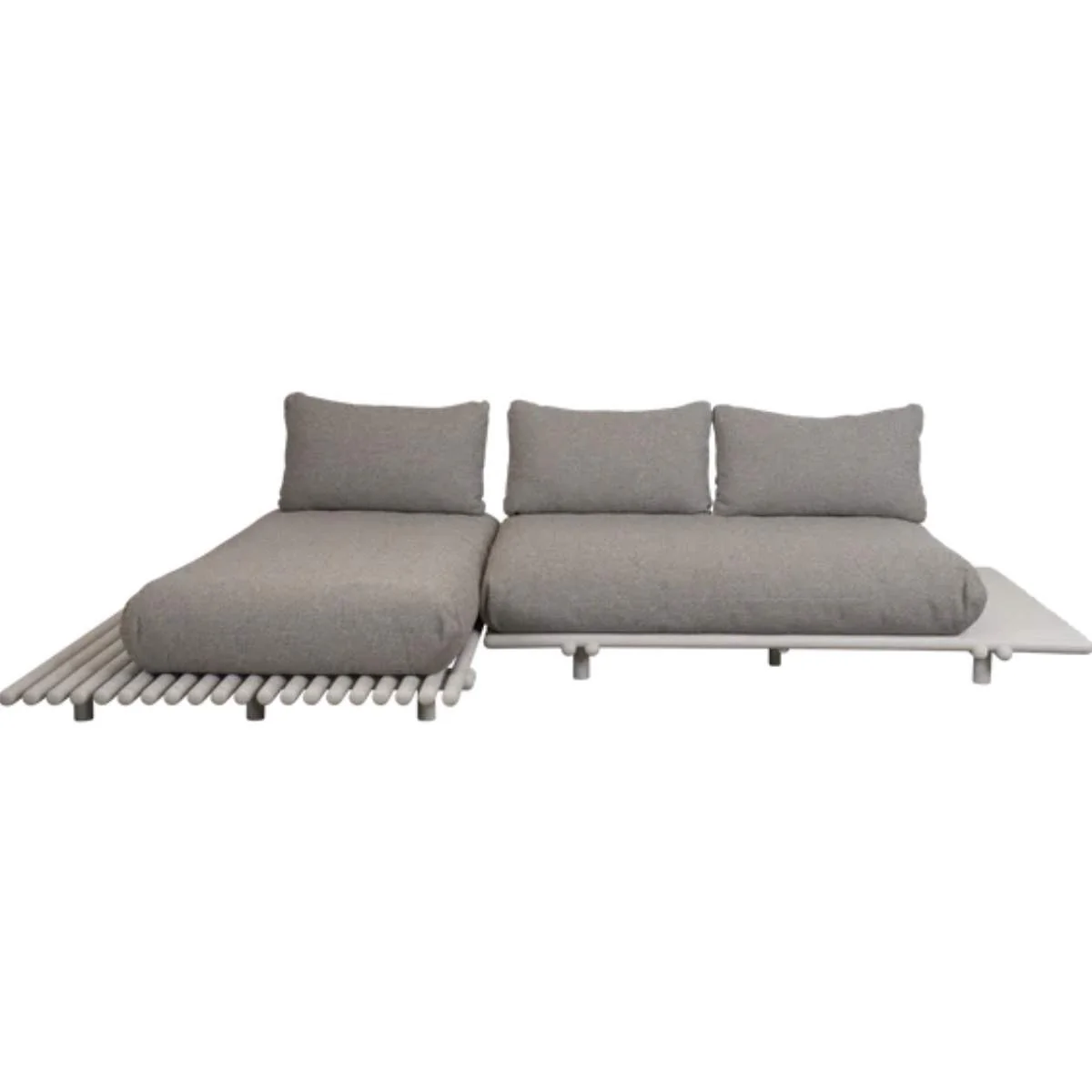 Cane-line Sticks Platform, Sofa w/ Chaise Lounge - Image 9