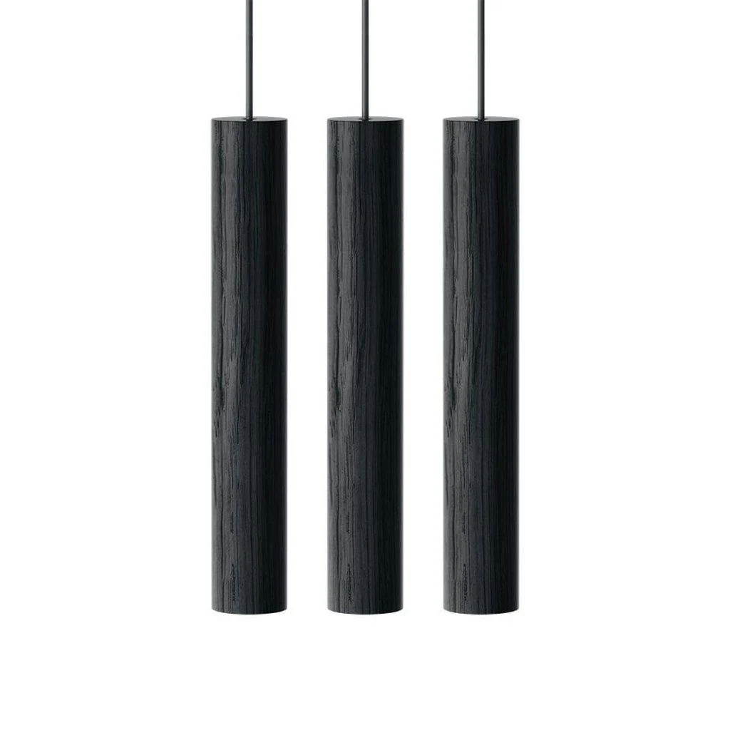 Umage Chimes Cluster 3 LED Pendant Lamp In Oak Black