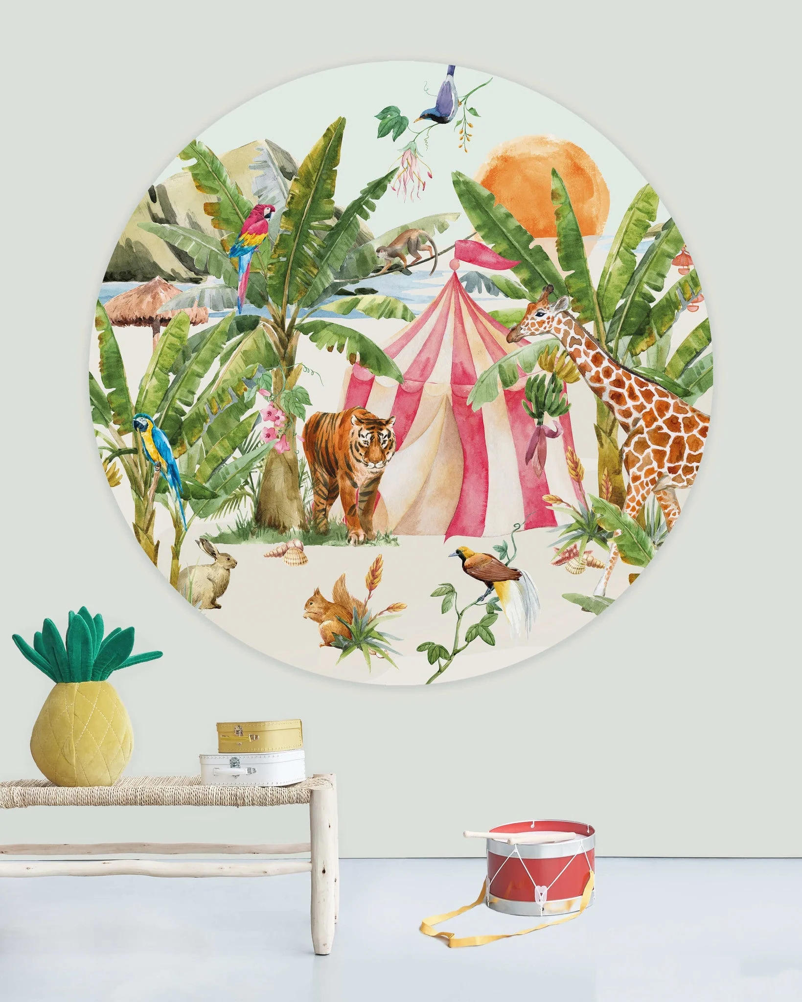 Creative Lab Amsterdam Circus At Sunset Wallpaper Circle Mural - Image 2