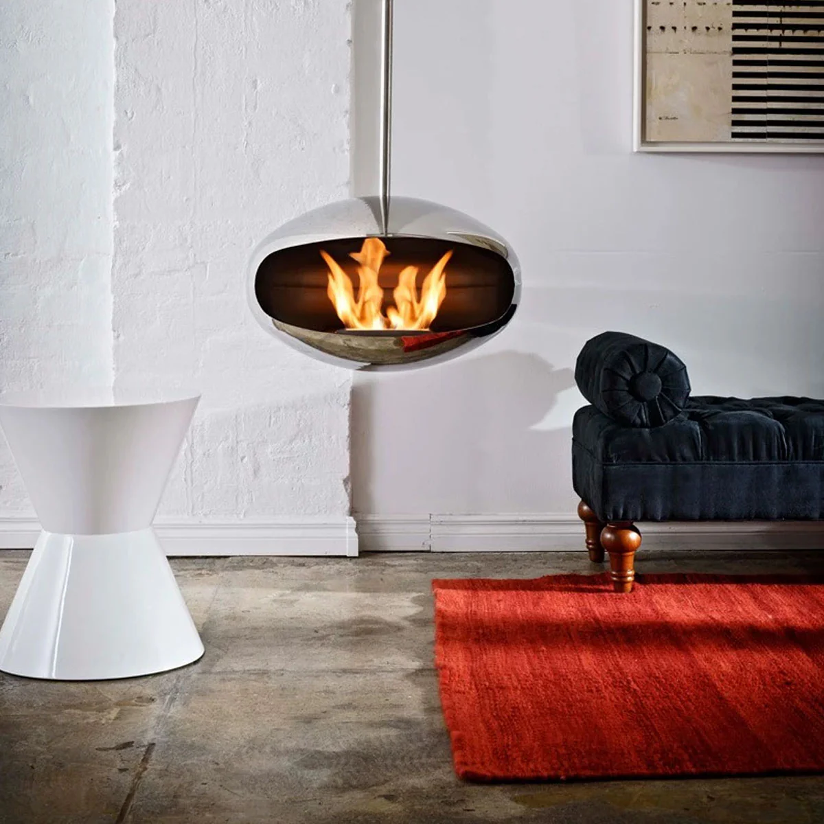 Cocoon Fires Aeris - Polished Steel with a Steel Pole - Image 10