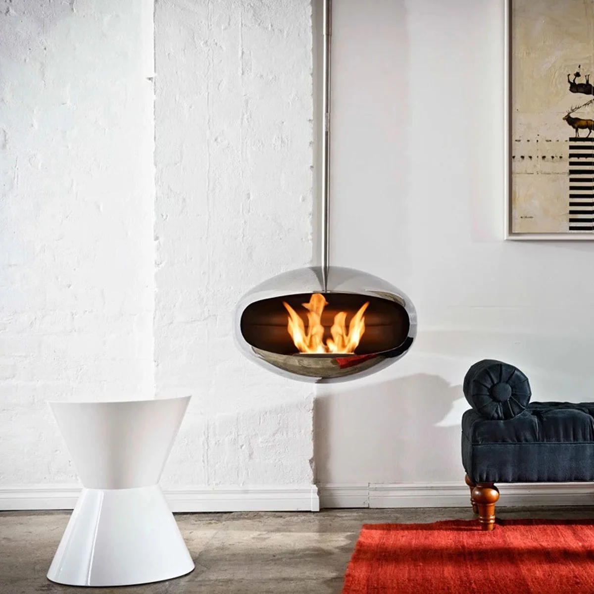 Cocoon Fires Aeris - Polished Steel with a Steel Pole - Image 7