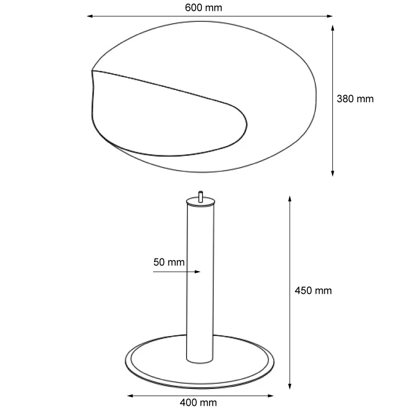 Cocoon Fires Pedestal - Polished Steel with a Polished Steel Base - Image 6