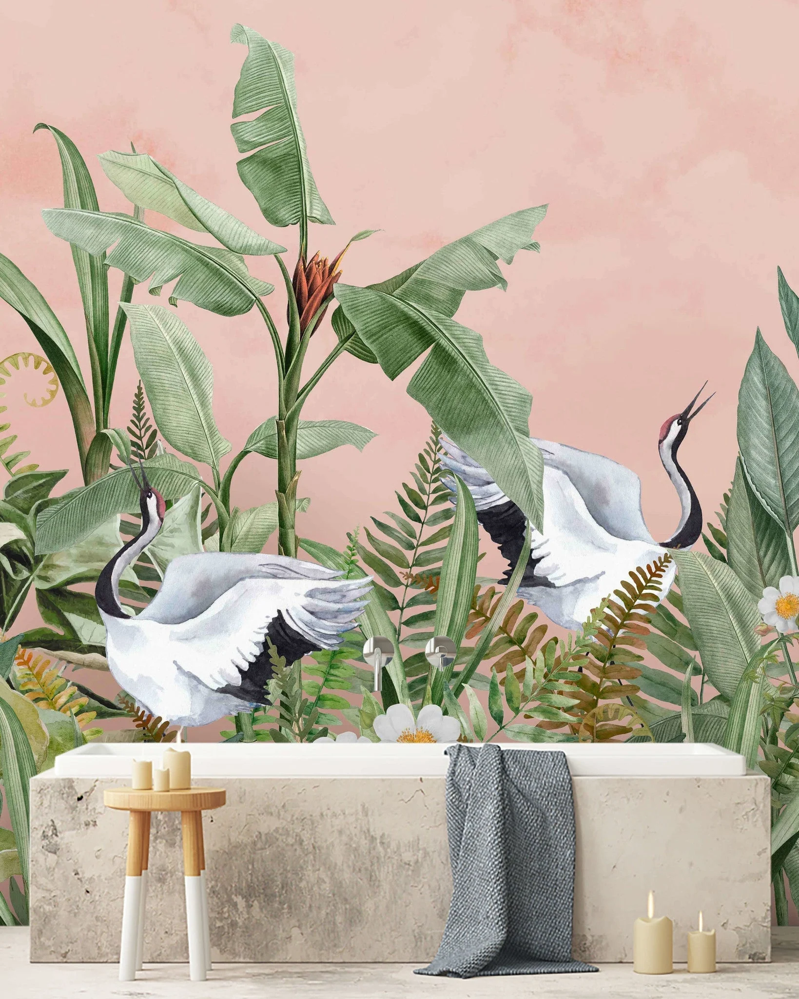 Creative Lab Amsterdam Dancing Crane Birds Wallpaper Mural - Image 6