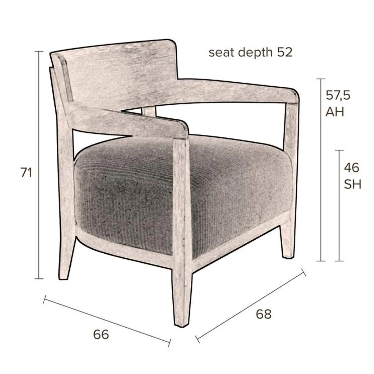 Dutch Bone Lounge Chair Duran Grey Fr - Image 16