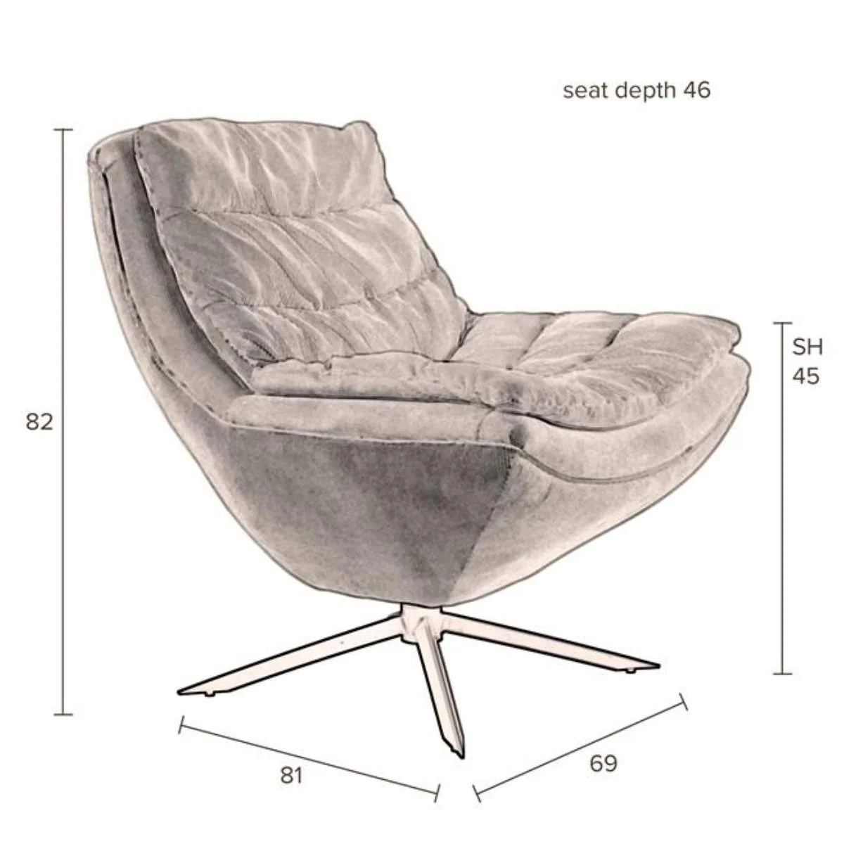 Dutch Bone Lounge Chair Vince - Image 20