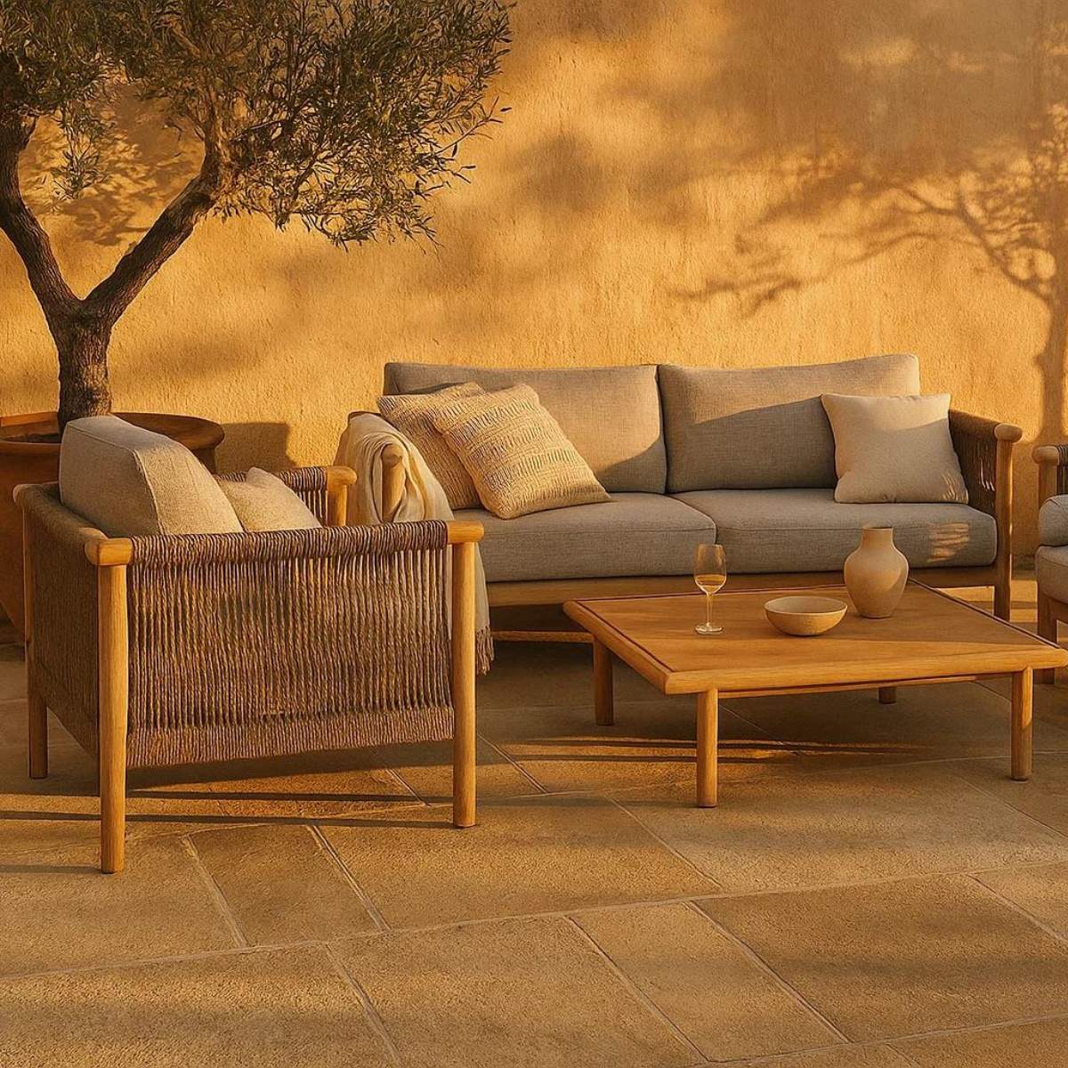Dutch Bone Set Outdoor Oasis (Sofa + Coffee Table + 2 Lounge Chair ) - Image 21