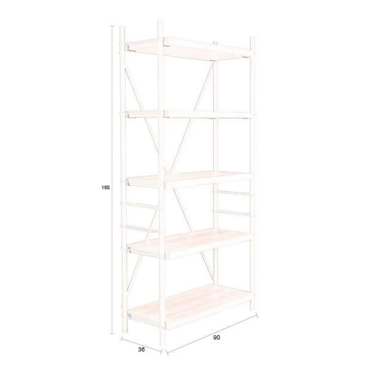 Dutch Bone Shelf Iron Beige - Image 9