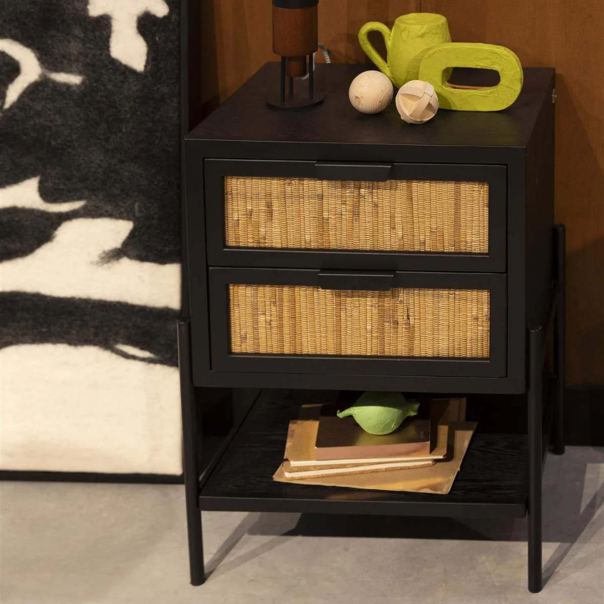 Dutch Bone Side Table / Bedstand Yasu Black