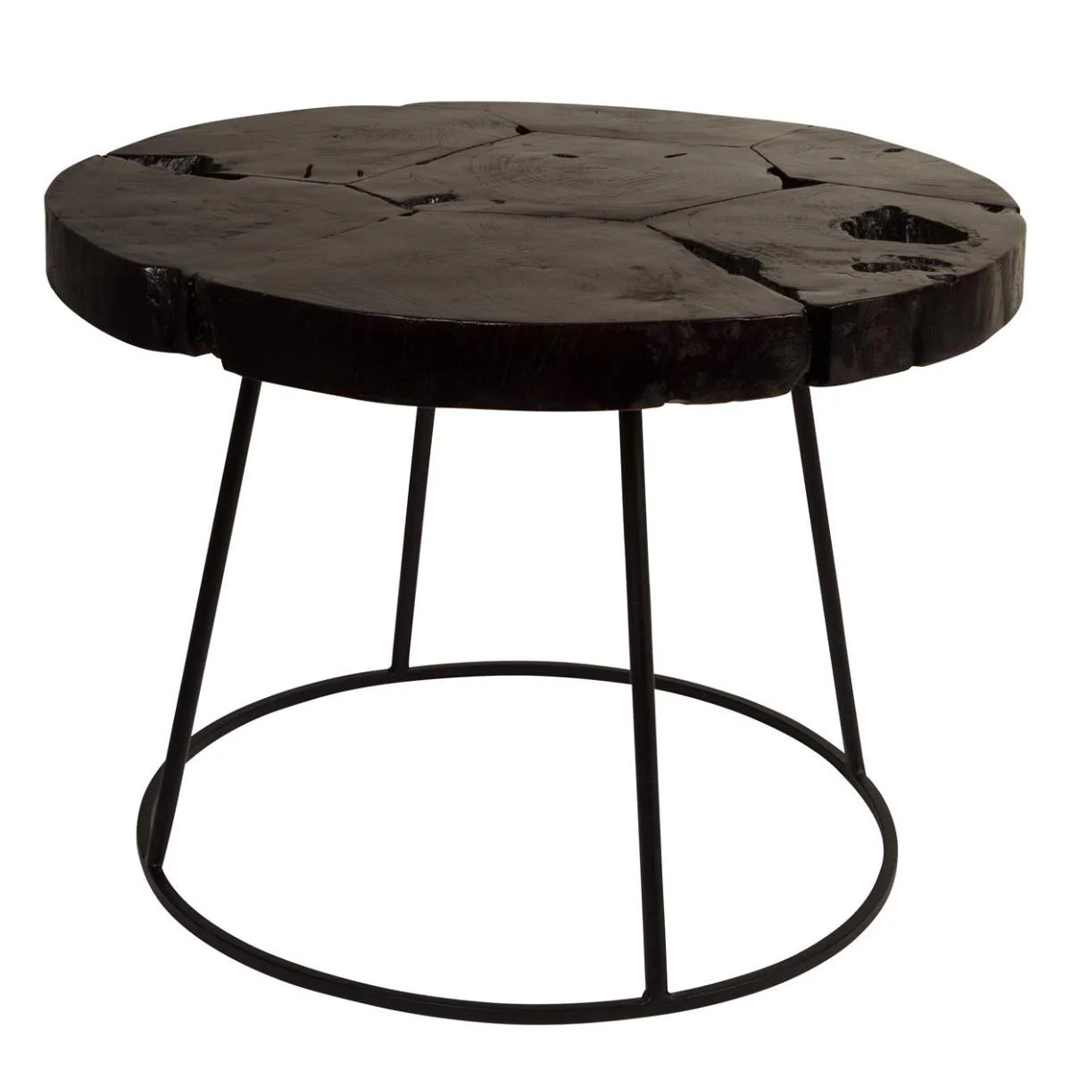 Dutch Bone Side Table Kraton Chocolate Black L