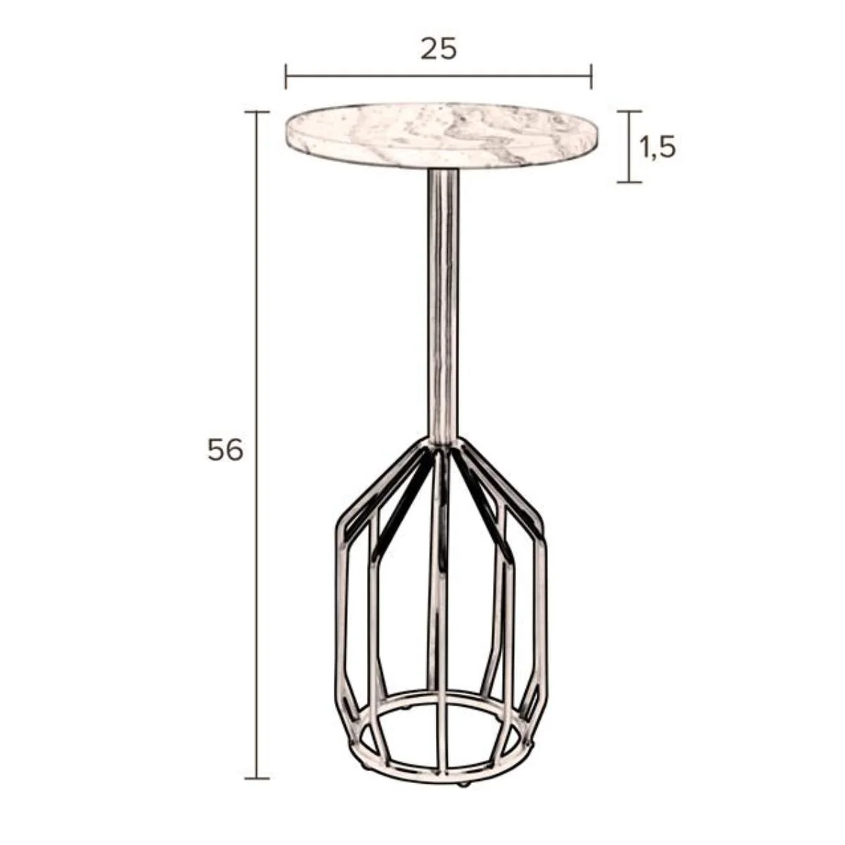 Dutch Bone Side Table Salerno M - Image 6