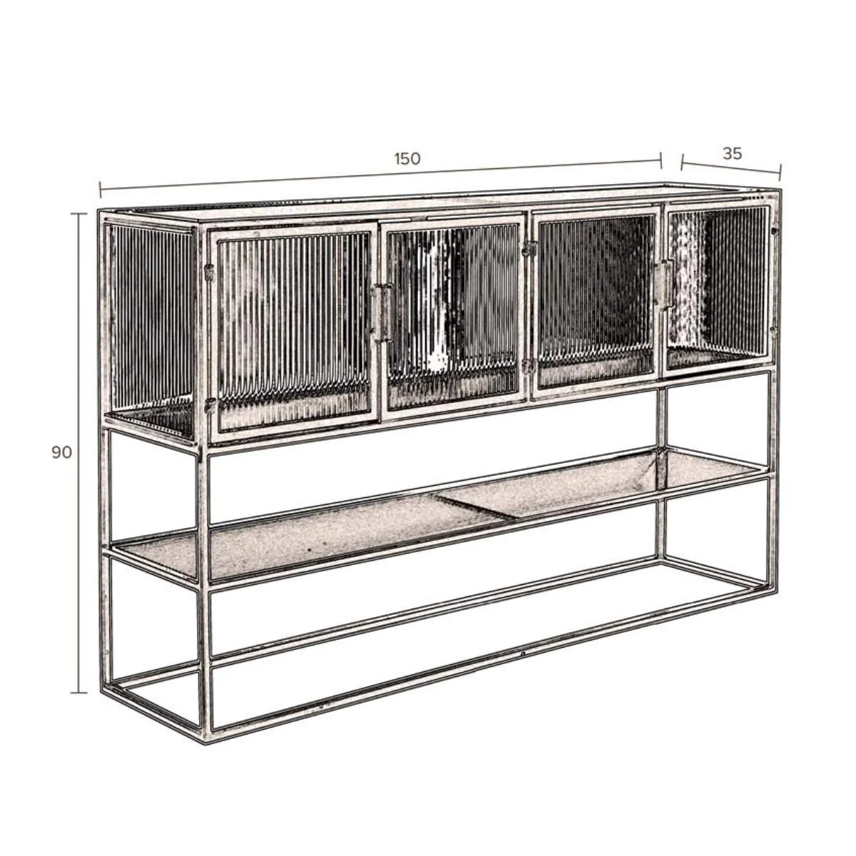 Dutch Bone Sideboard Boli High Black - Image 11