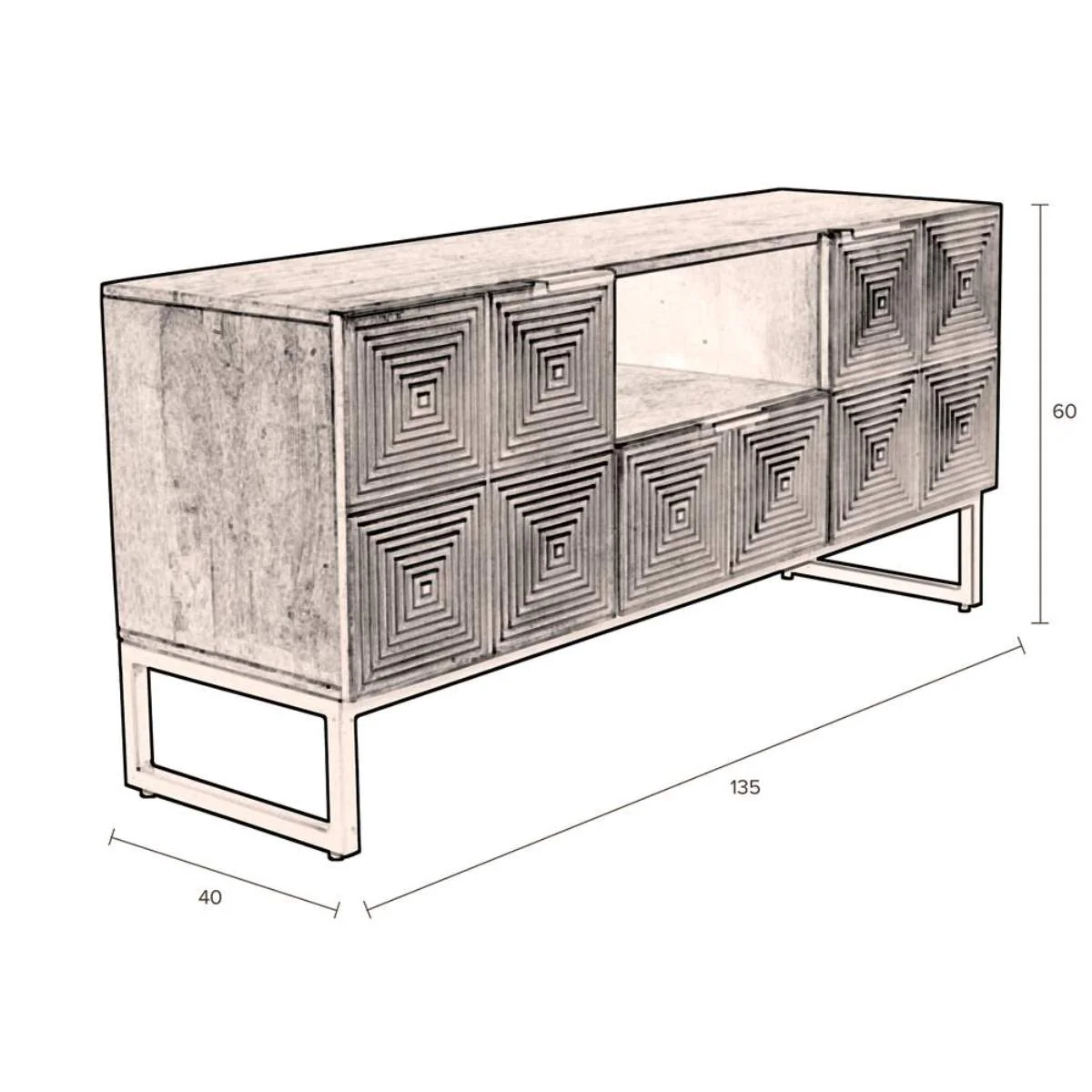 Dutch Bone Sideboard Volan - Image 13