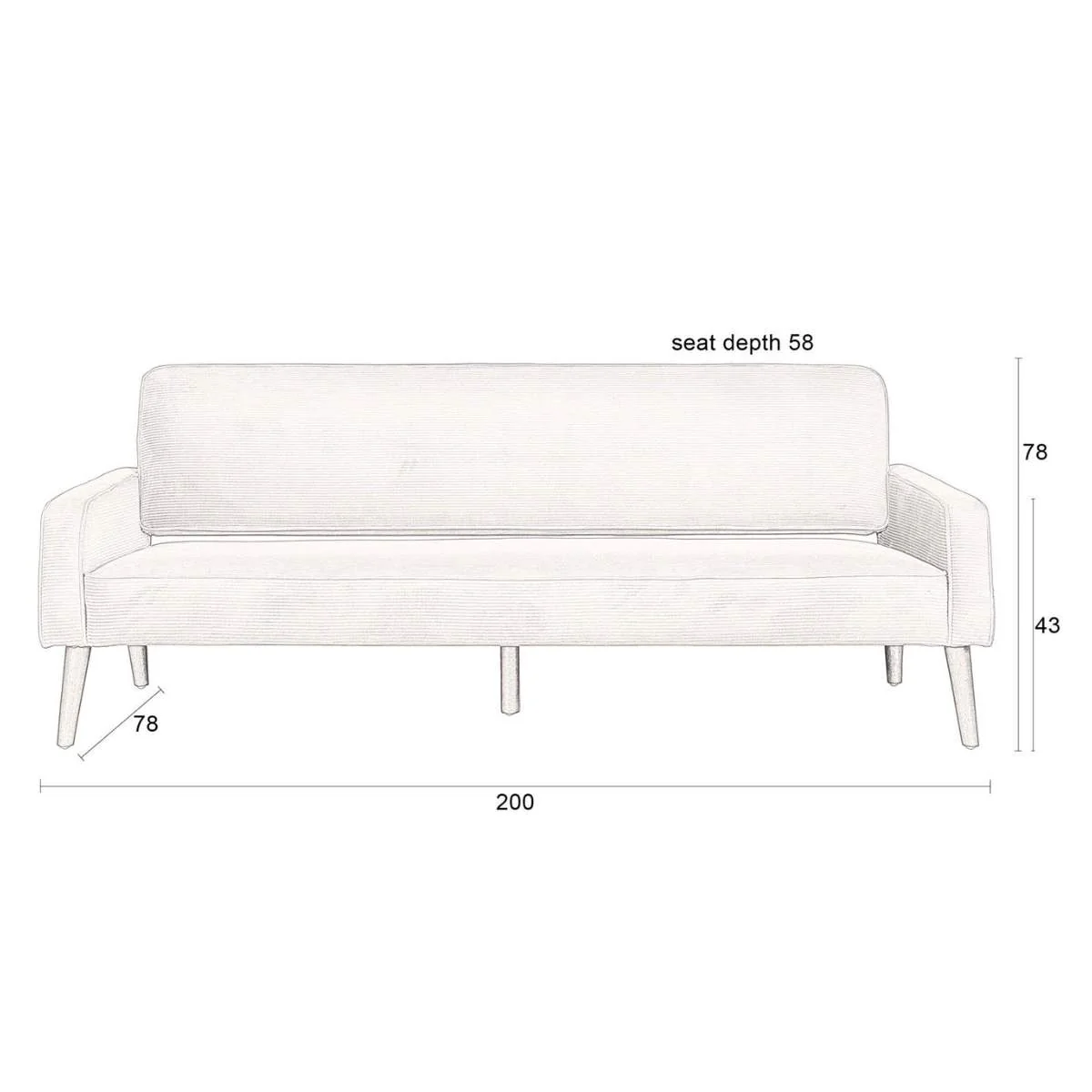 Dutch Bone Sofa Preston Beige - Image 7
