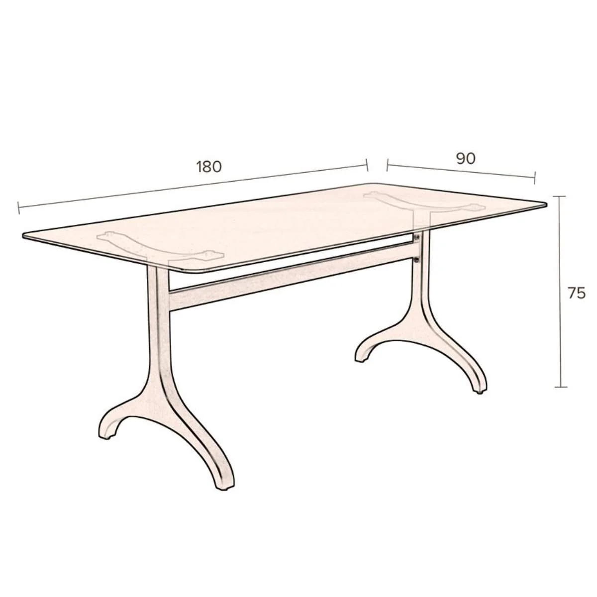 Dutch Bone Table Sansa 180x90 - Image 9