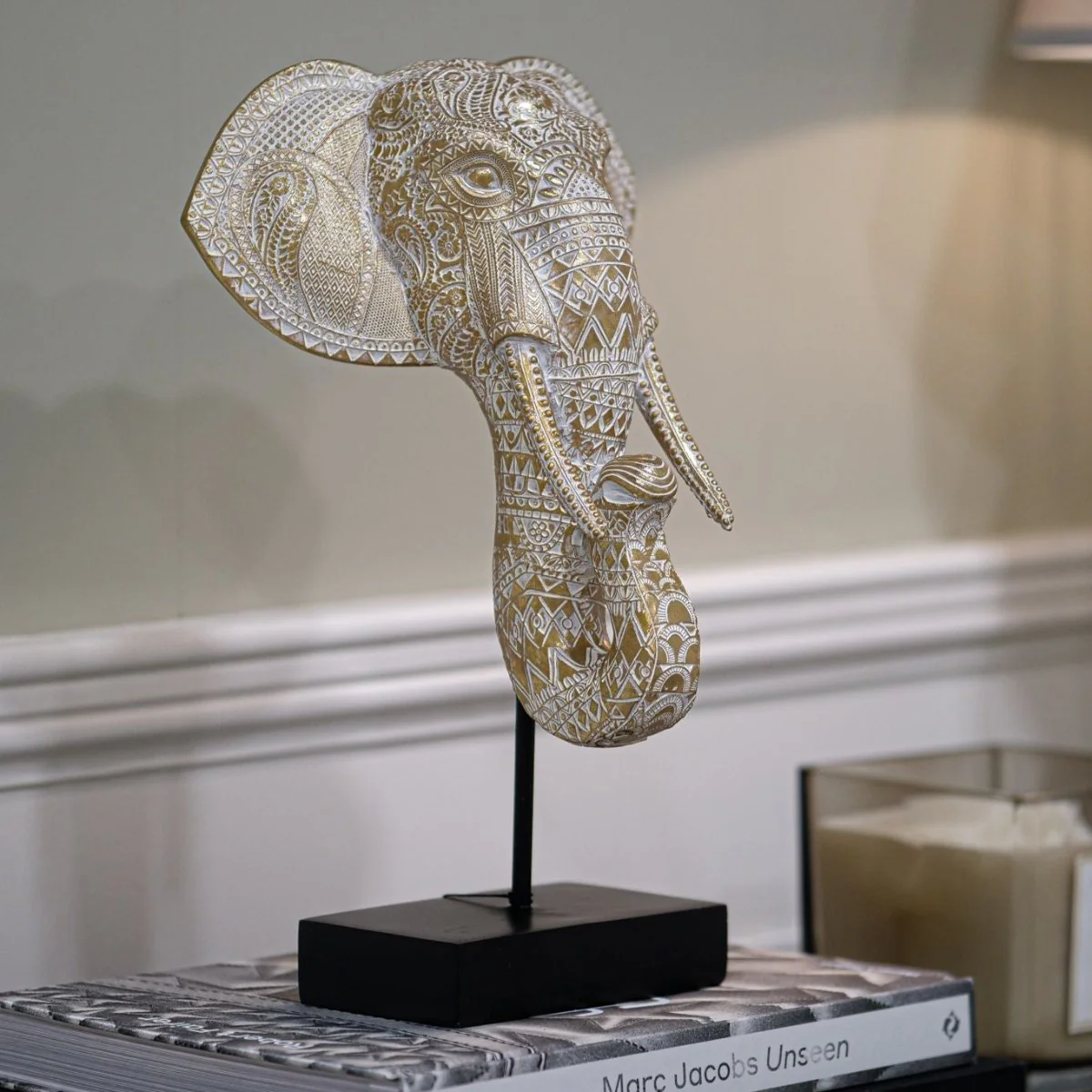 Mindy Brownes Elephant Head Sculpture - Image 3