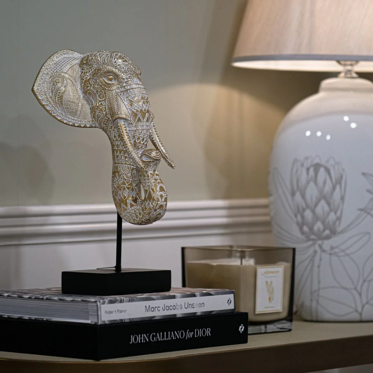 Mindy Brownes Elephant Head Sculpture - Image 5