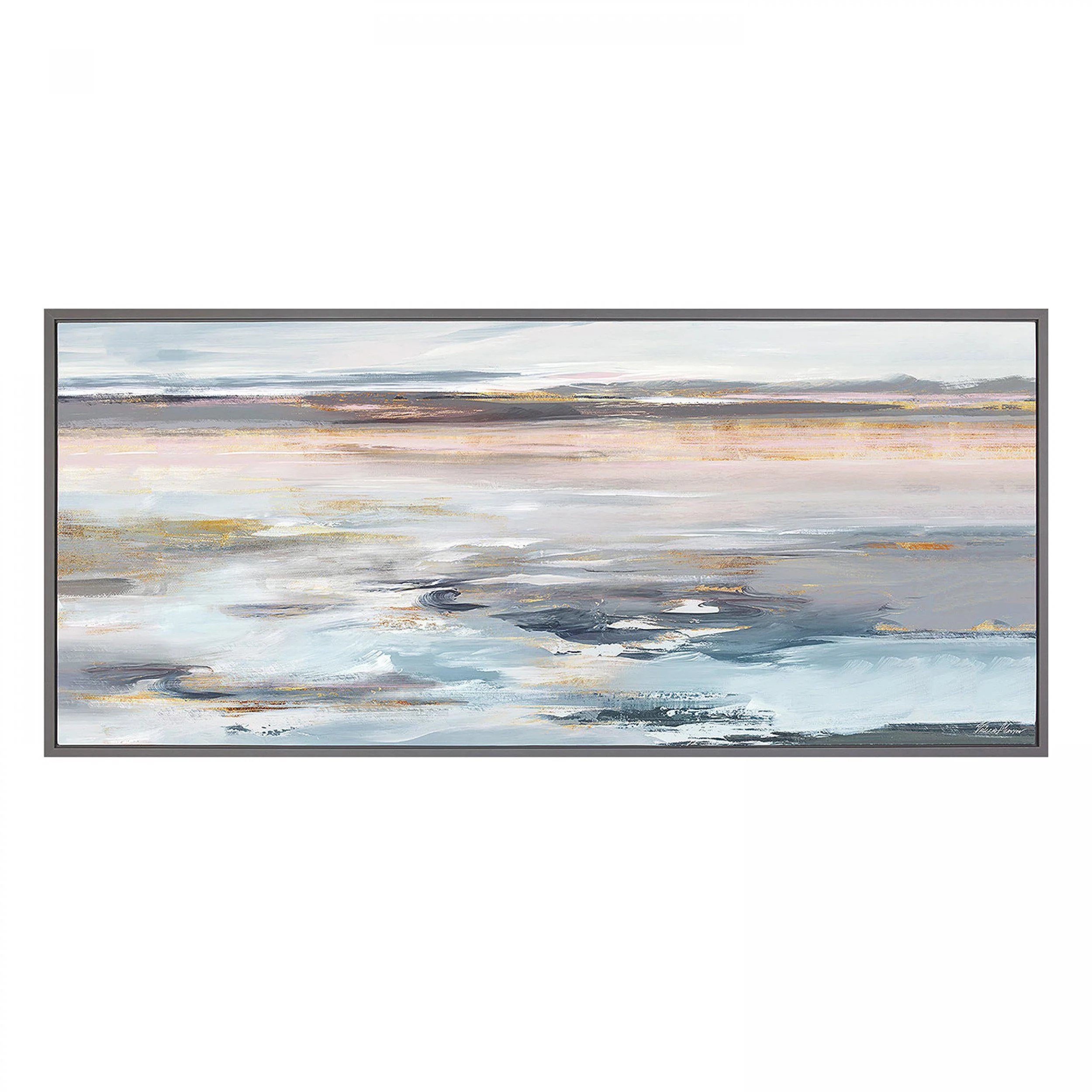 Art Marketing 'Even Tide' Framed Wall Art - 59 x 134cm