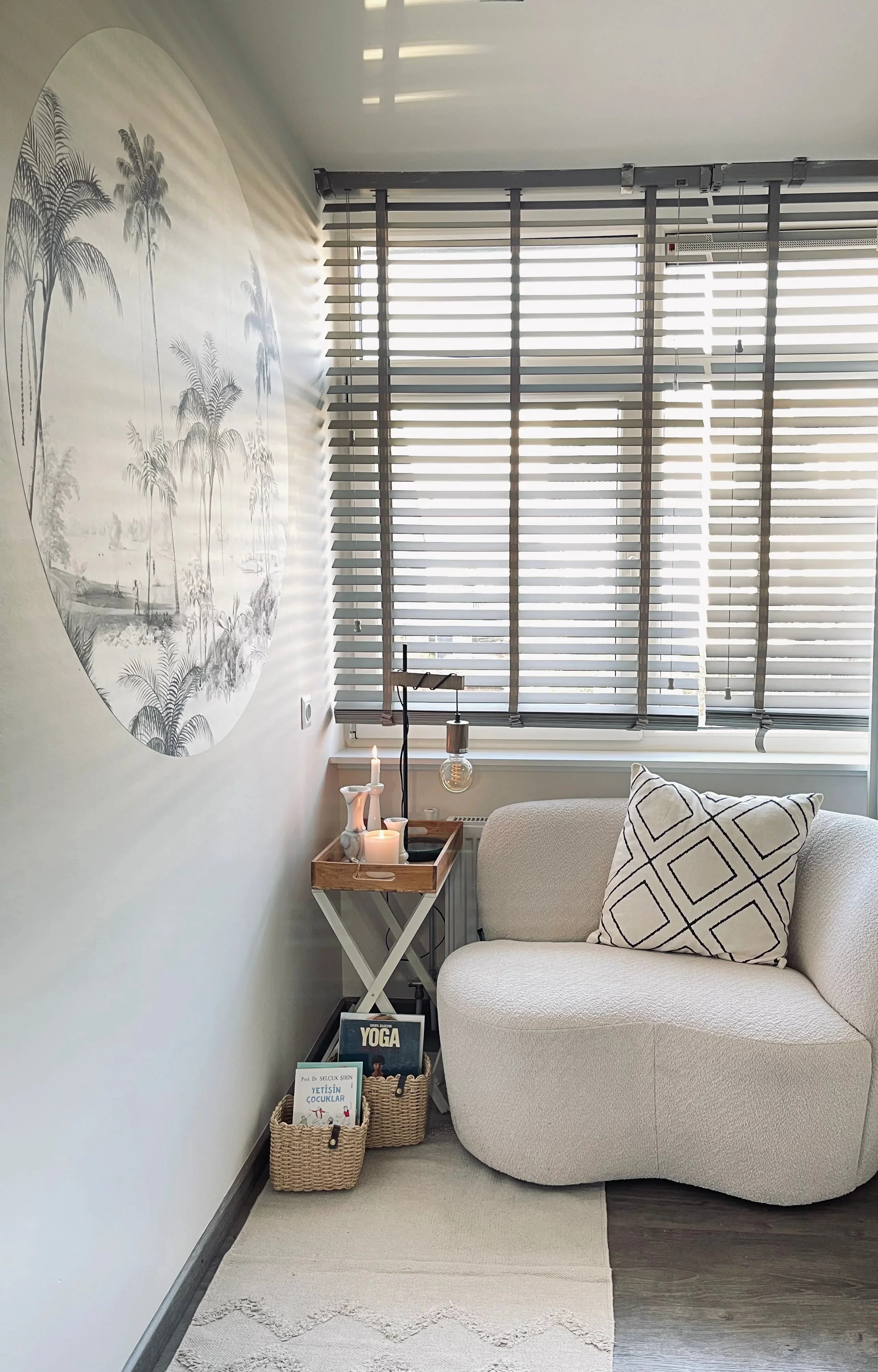 Creative Lab Amsterdam Exotic Palms Black & White Wallpaper Mural - Image 7