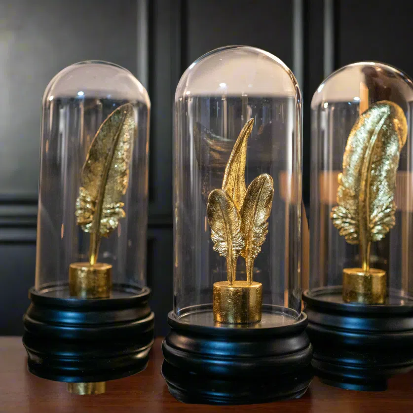 Mindy Brownes Gold Feather Bell Jar - Image 2