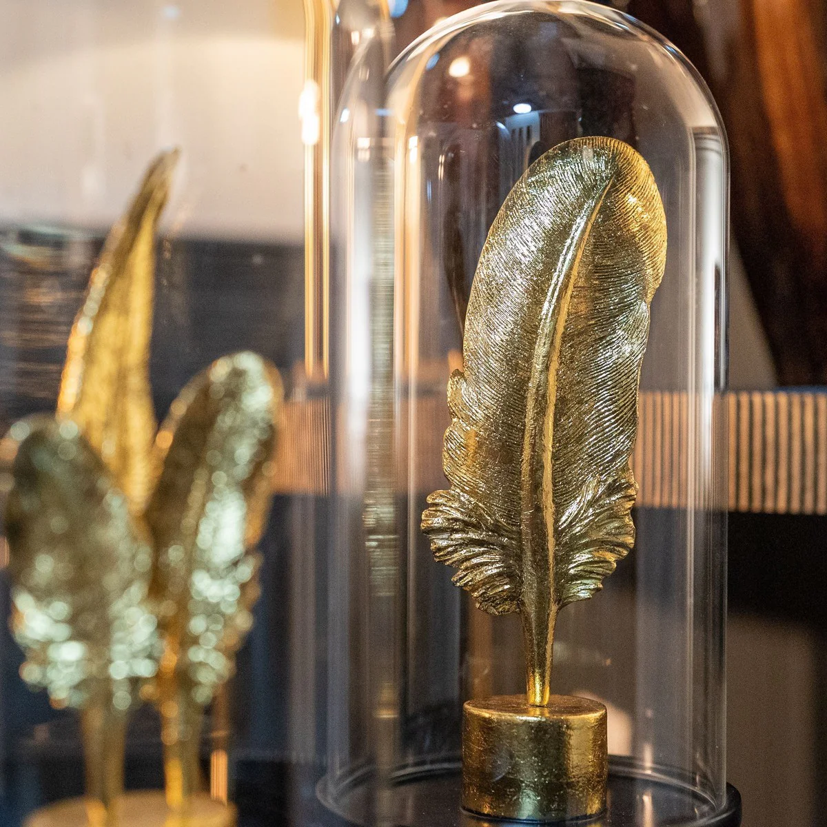Mindy Brownes Gold Feather Bell Jar - Image 3