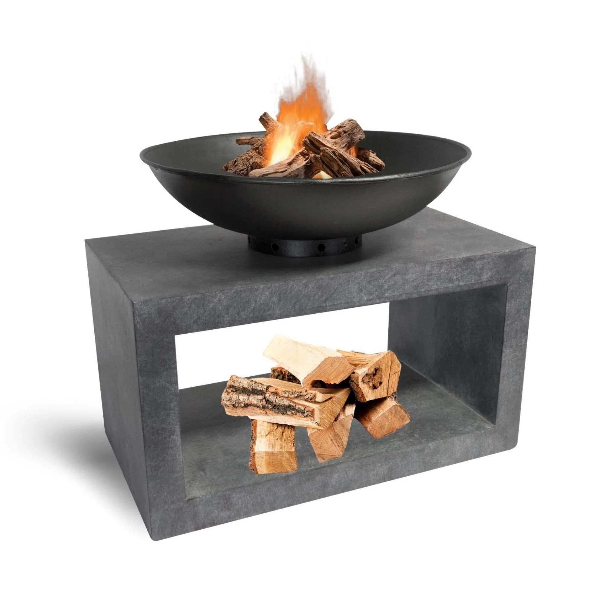 Ivyline Fire Pit and Rectangle Console Table