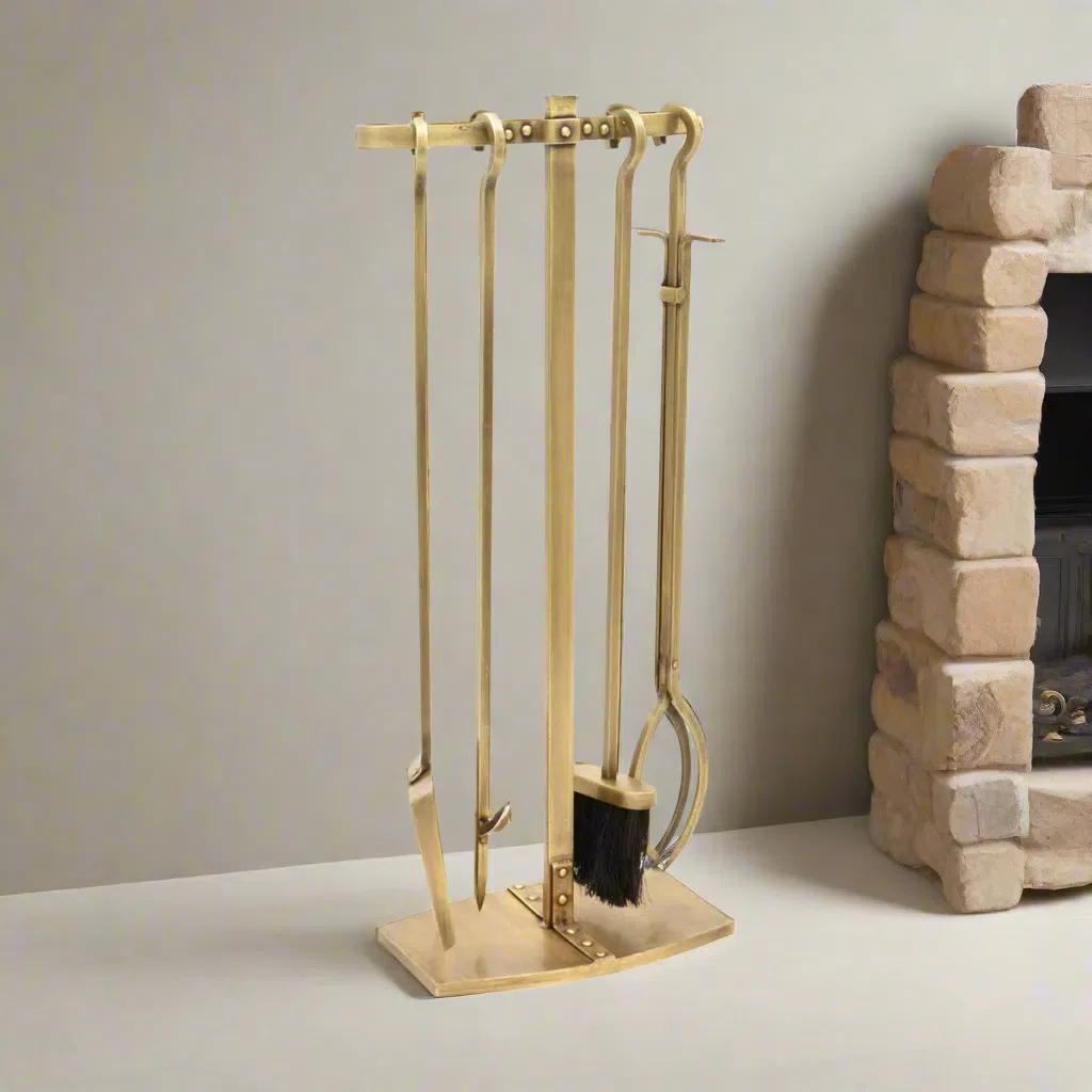 Ivyline Fireside Companion Set Brass - Image 2