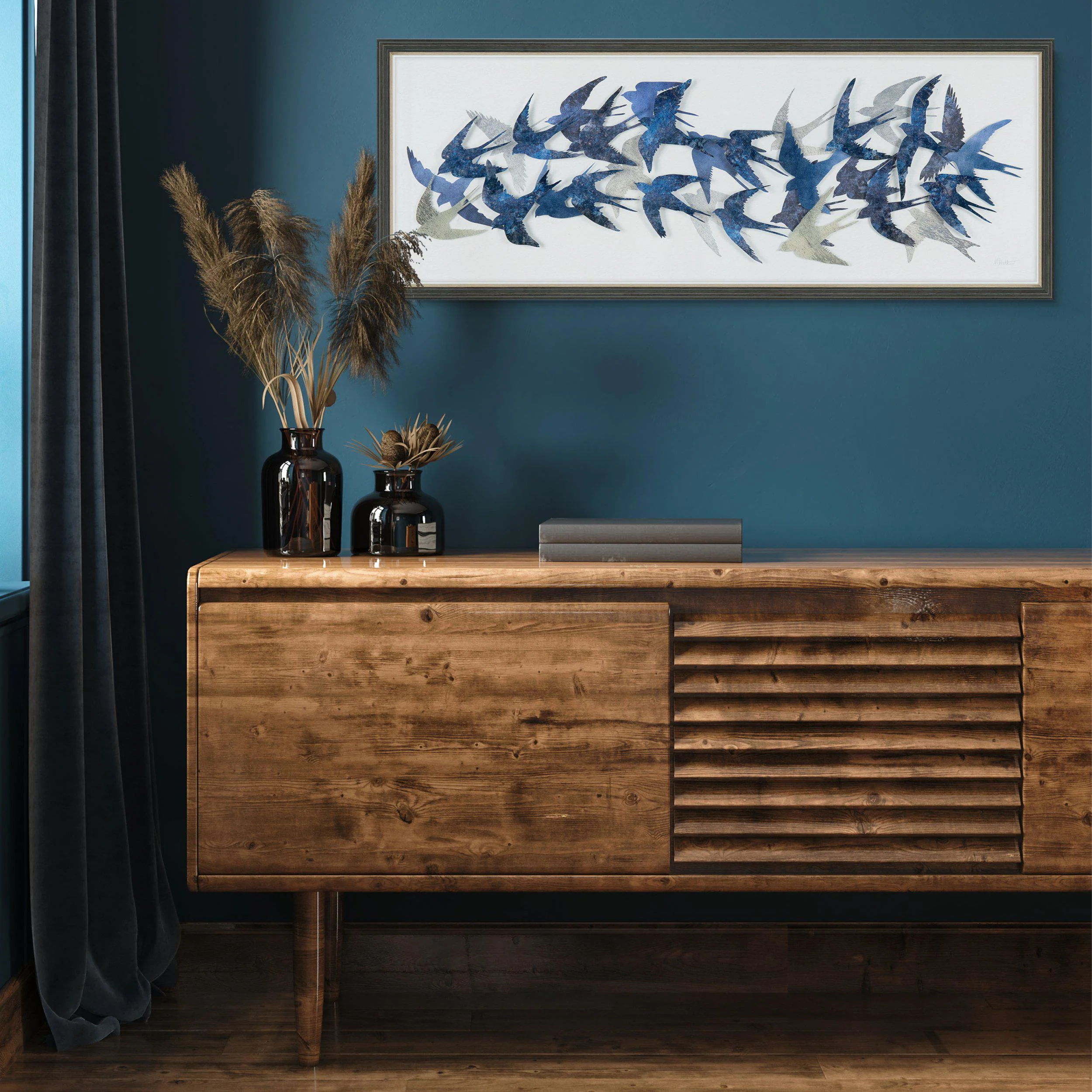 Art Marketing ‘Flock Together’ Wall Art - 48 x 125cm - Image 2