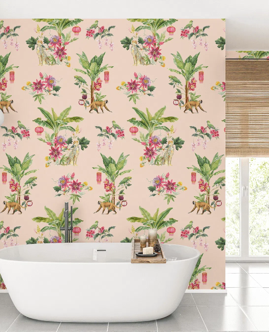 Creative Lab Amsterdam Floral Festival Pink Repetitive Wallpaper - Image 4