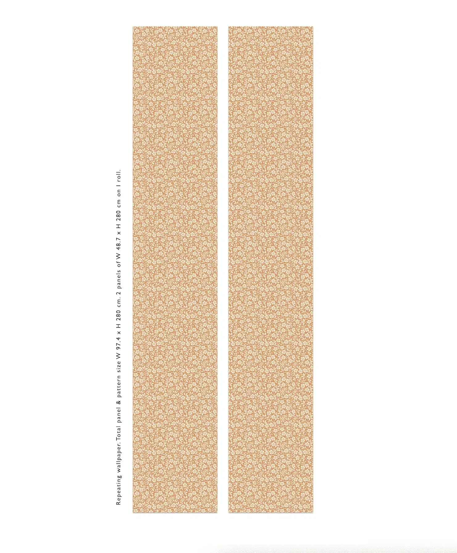 Creative Lab Amsterdam Flower Shower Dusty Orange Repetitive Wallpaper - Image 3