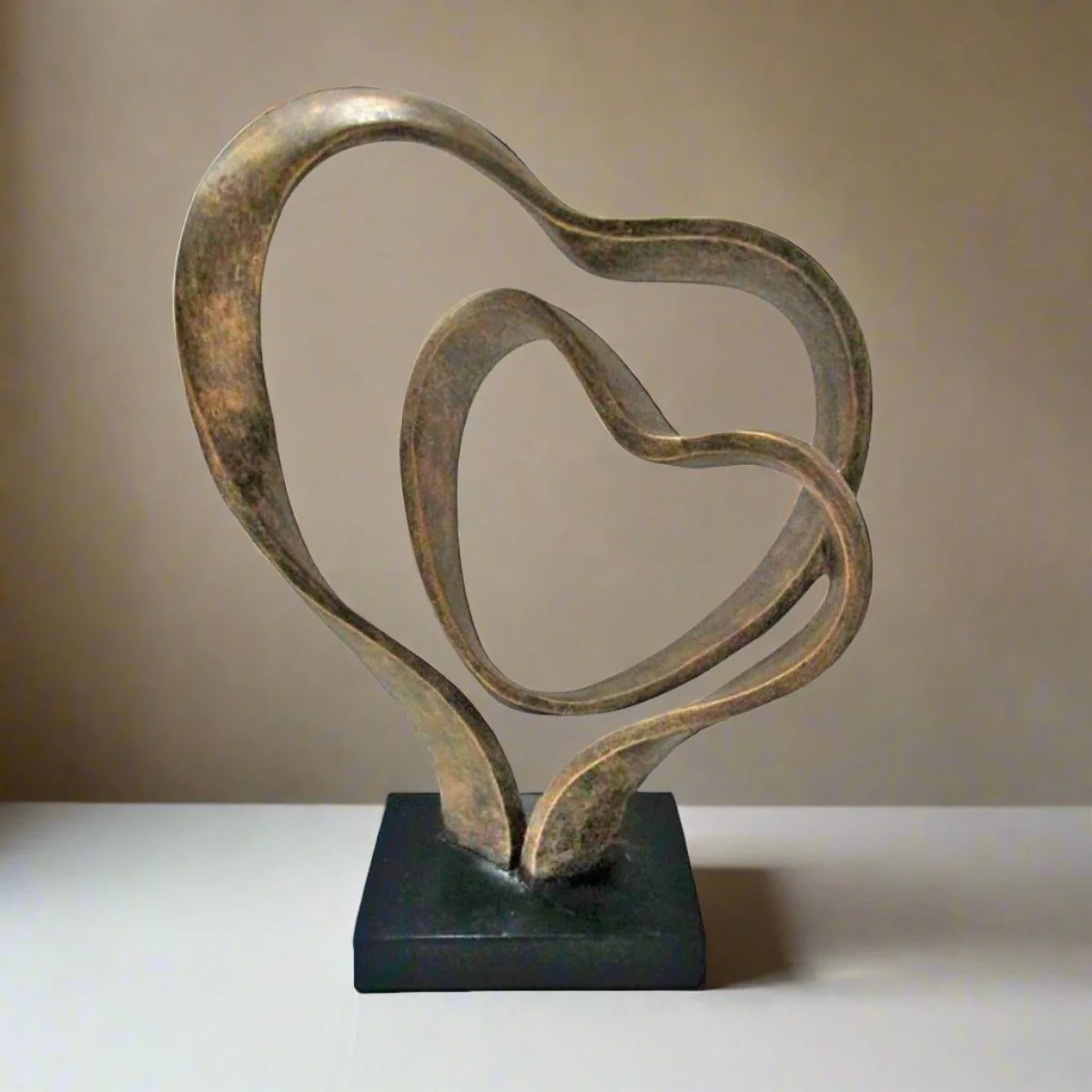 Libra Interiors Forever Together Double Heart Sculpture - Image 2