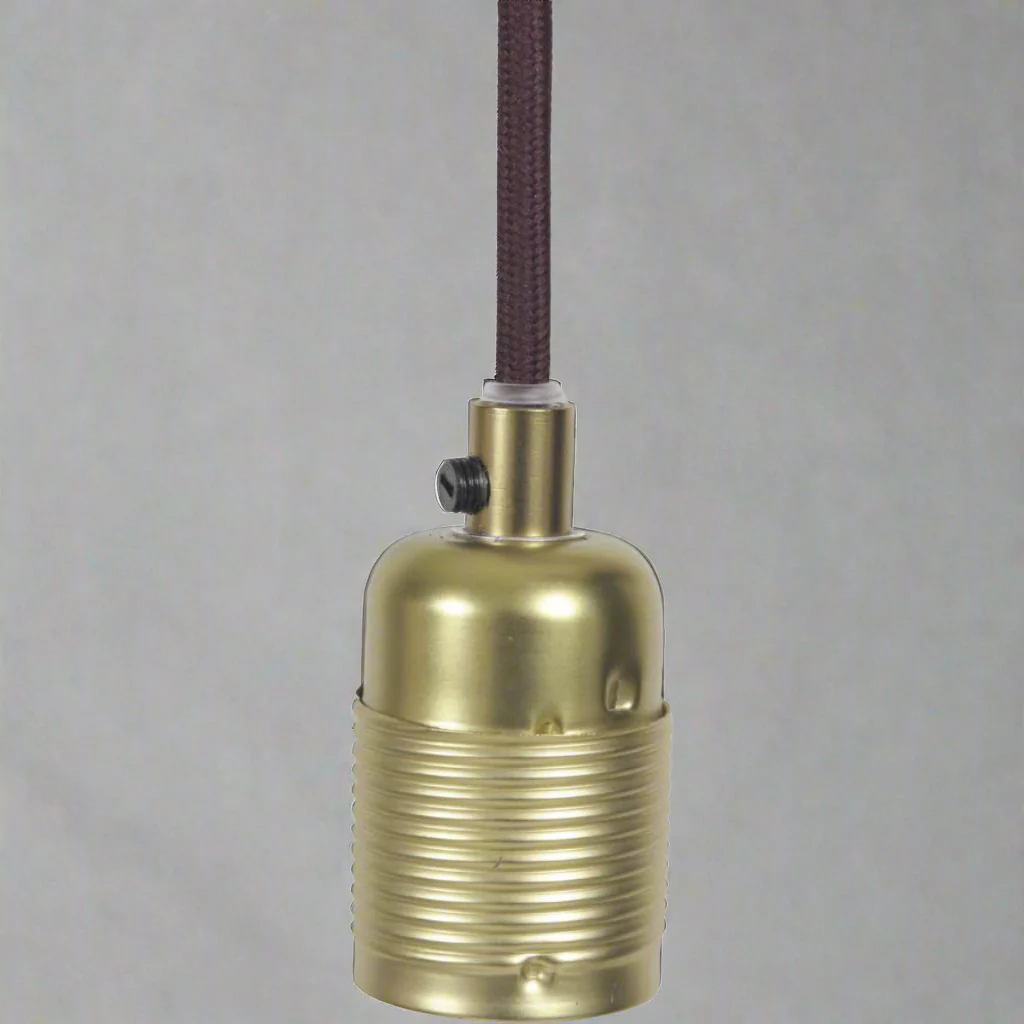 Frama E27 Pendant Brass / Bordeaux Cable - Image 2